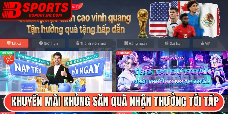 Khuyến mãi ngập tràn săn quà nhận thưởng tới tấp