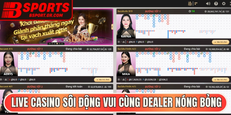 Live casino sôi động vui cùng dealer nóng bỏng